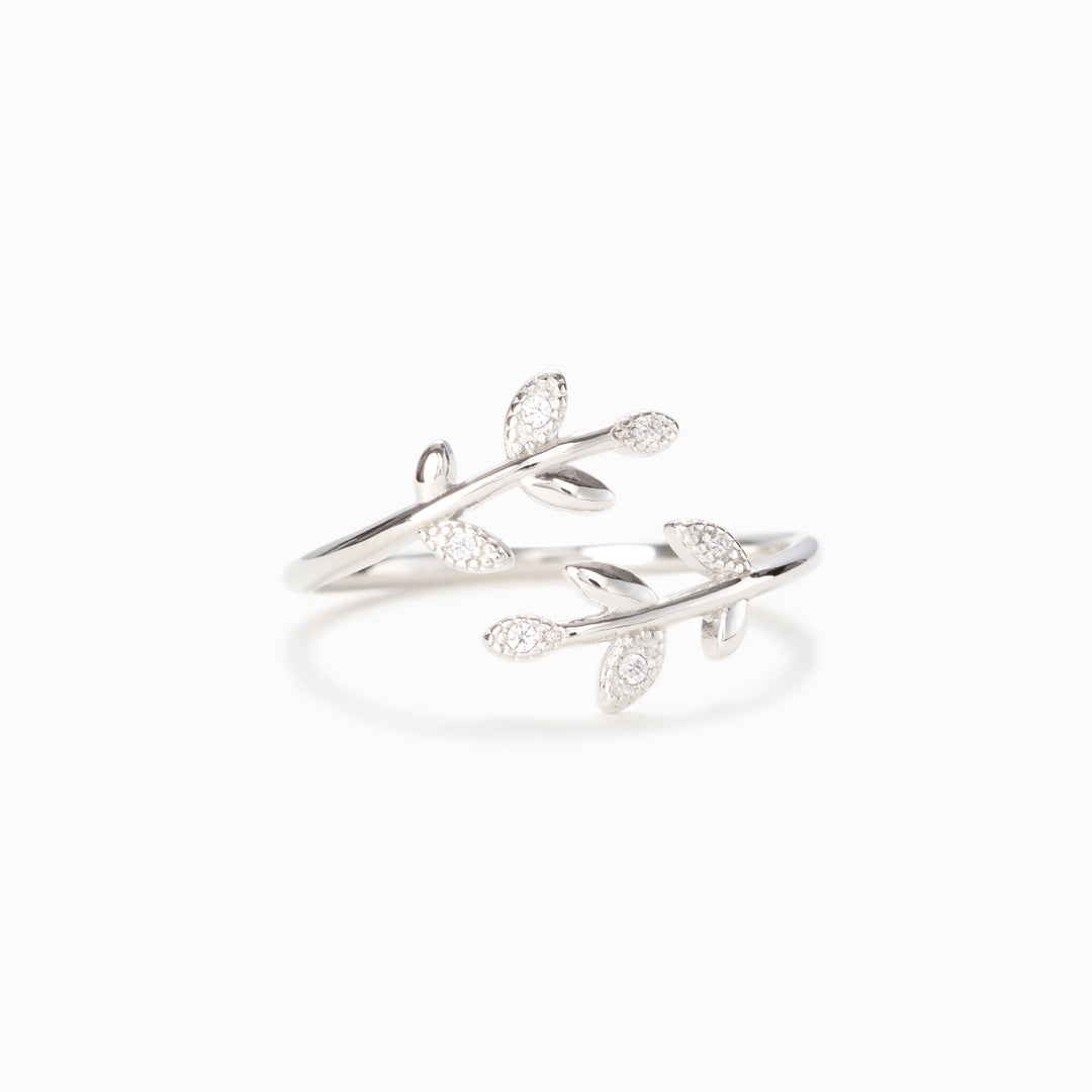 Grow Through What You Go Through Leaf Rings S925-belovejewel.com