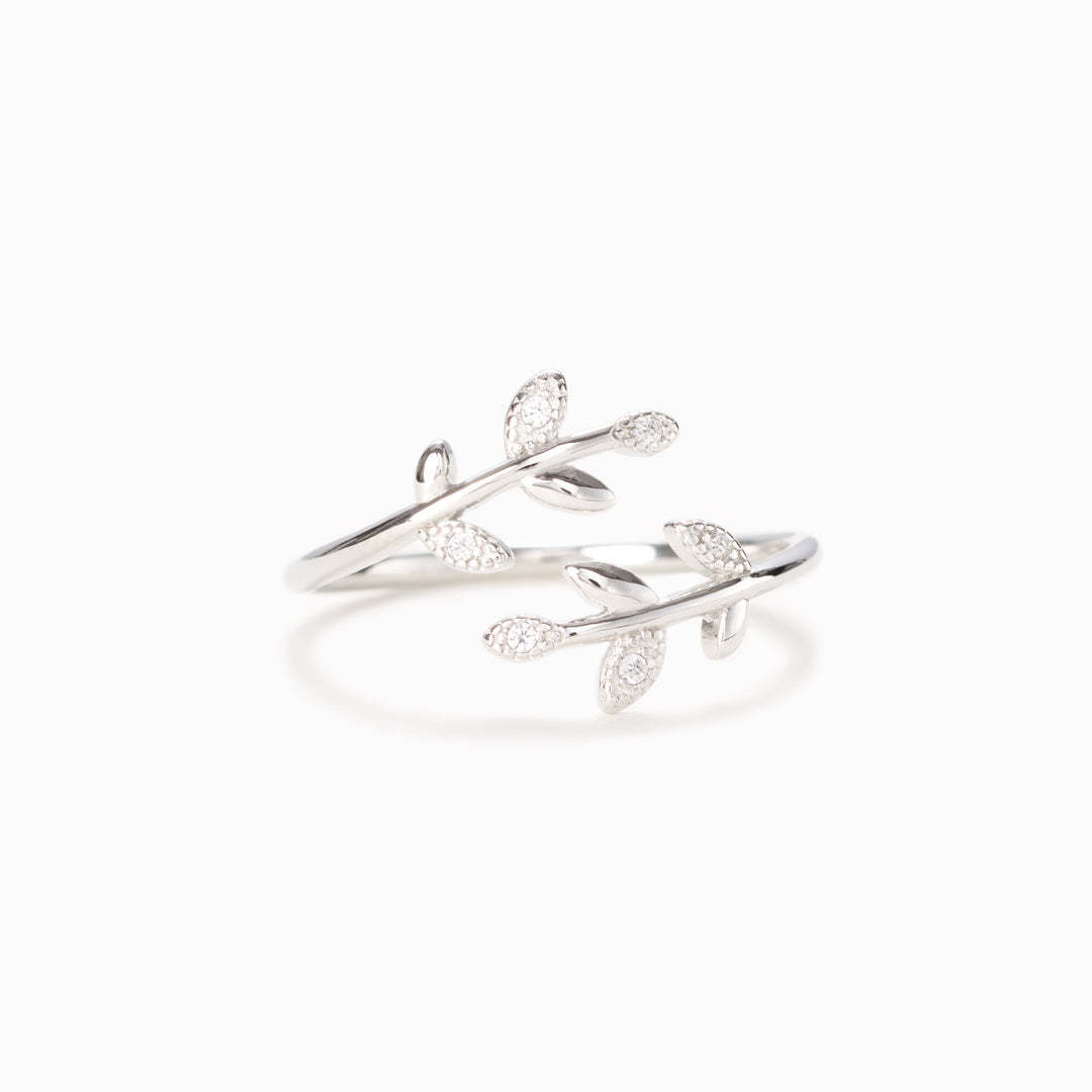 Grow Through What You Go Through Leaf Rings S925-belovejewel.com