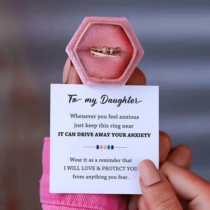 For Daughter- Drive Away Your Anxiety Fidget Rings💕-belovejewel.com