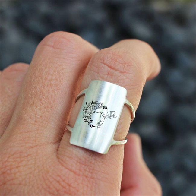 🌊Summer Hot Sale✨-S925 Sterling Silver Hummingbird Ring - Gift For Animal Lover🐦-belovejewel.com