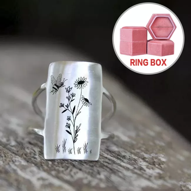 🌊Summer Hot Sale✨-S925 Sterling Silver Hummingbird Ring - Gift For Animal Lover🐦-belovejewel.com