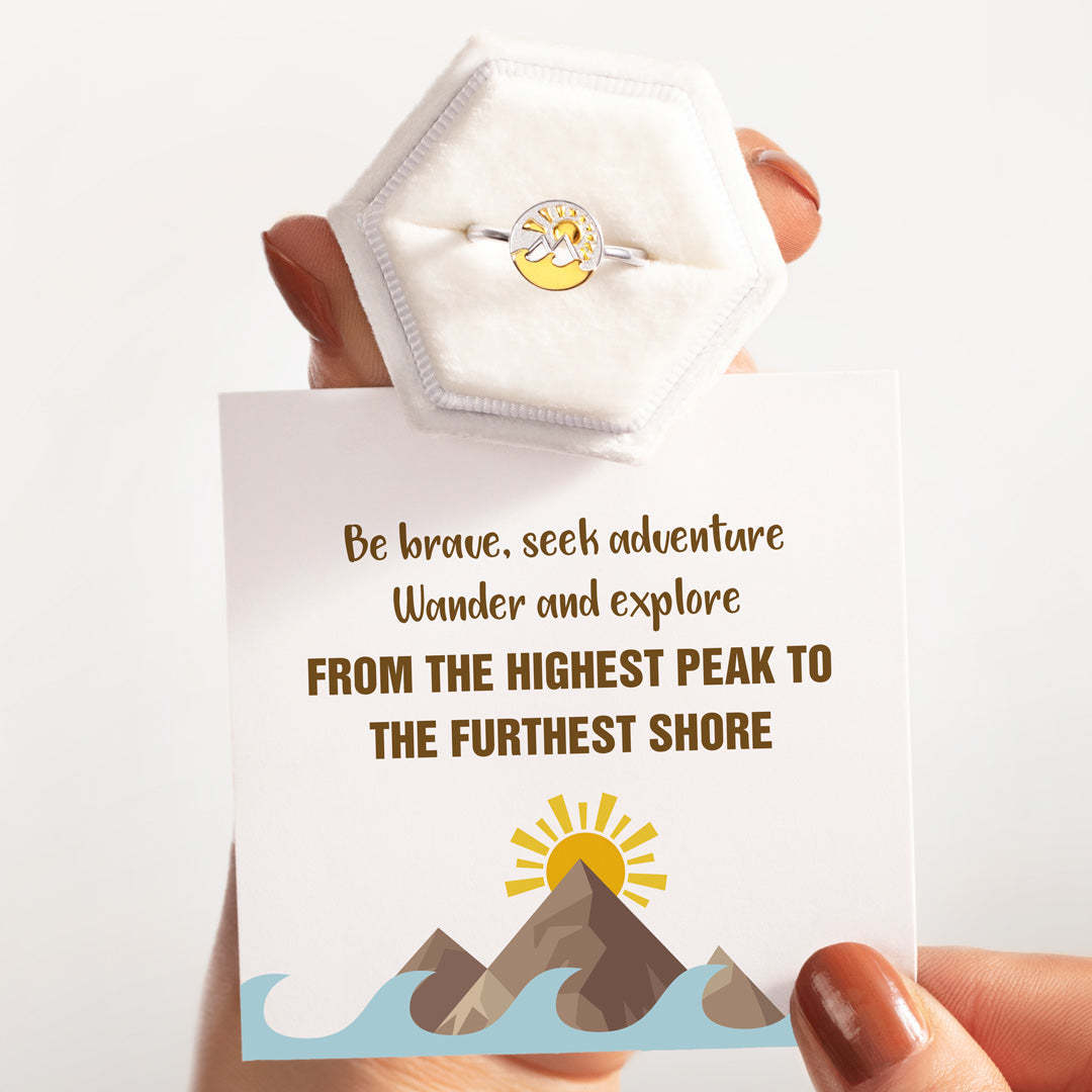 Highest Peak Furthest Shore Mountain & Ocean Ring-belovejewel.com