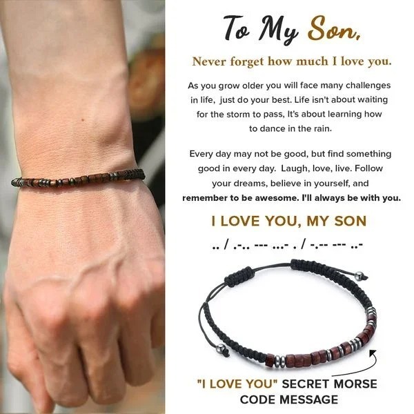 🌊Summer Hot Sale✨To My Son Love You Forever Bracelet-belovejewel.com