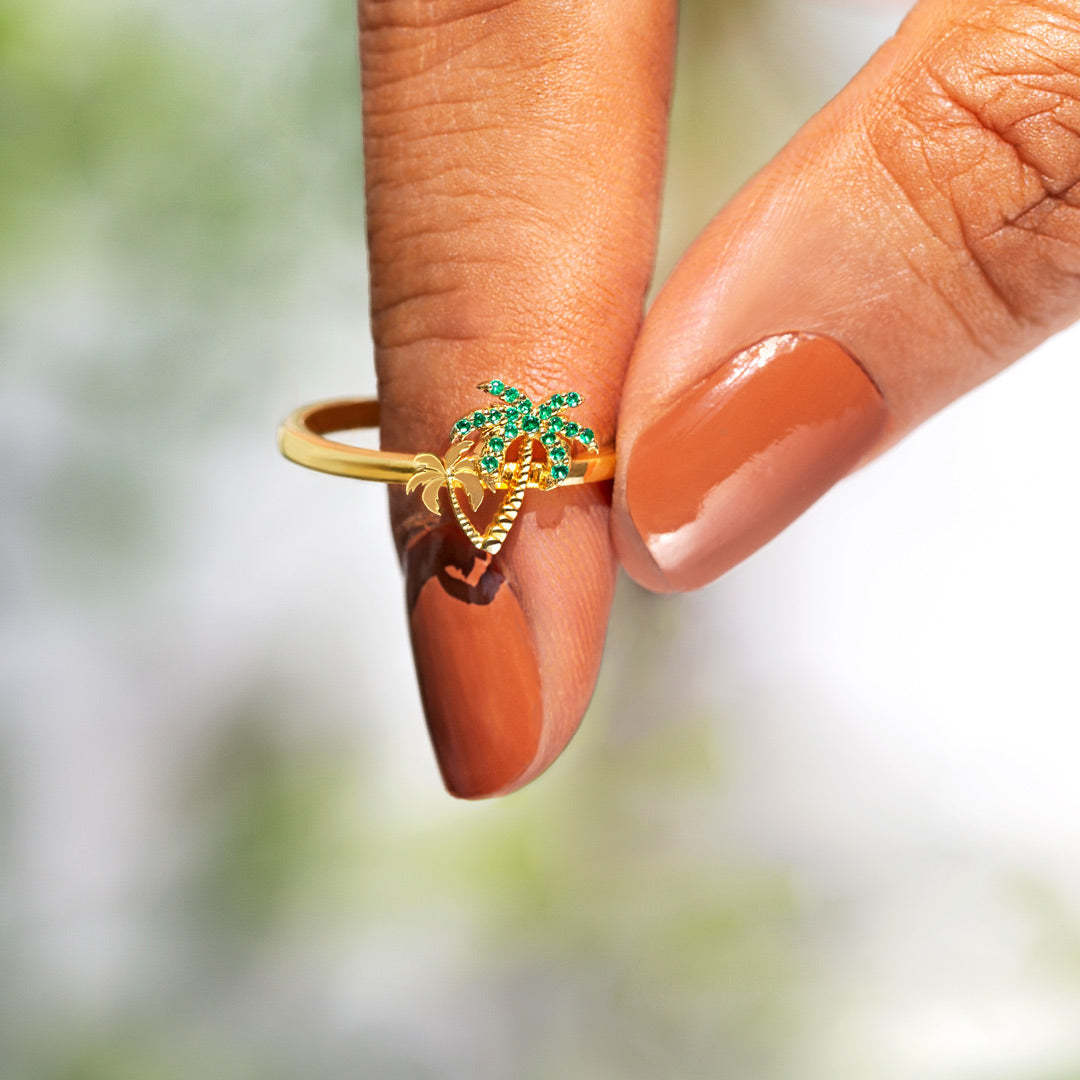 Relax You Are On Beach Time Tree Ring S925-belovejewel.com