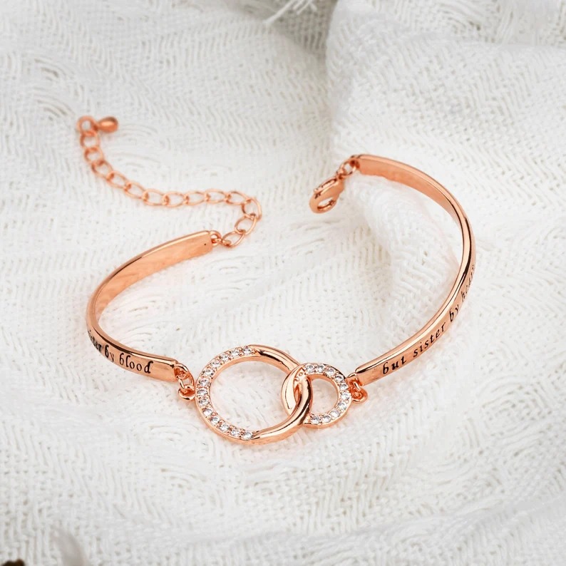 To My Best Friend Linked Together Interlocking Bracelet-belovejewel.com