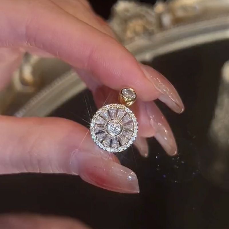 Gold Crystal Anxiety Relief  Spinning Ring-belovejewel.com