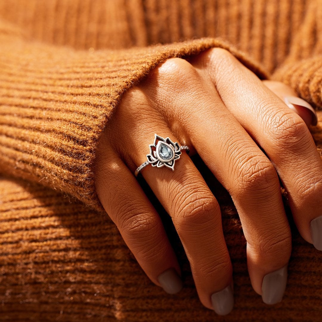 You Are My Spiritual Enlightenment Lotus Ring-belovejewel.com