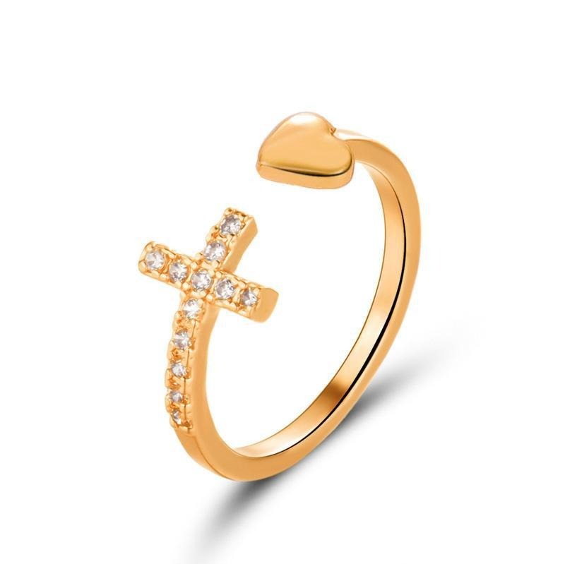 To My Daughter Pray Through It Heart And Cross Ring-belovejewel.com