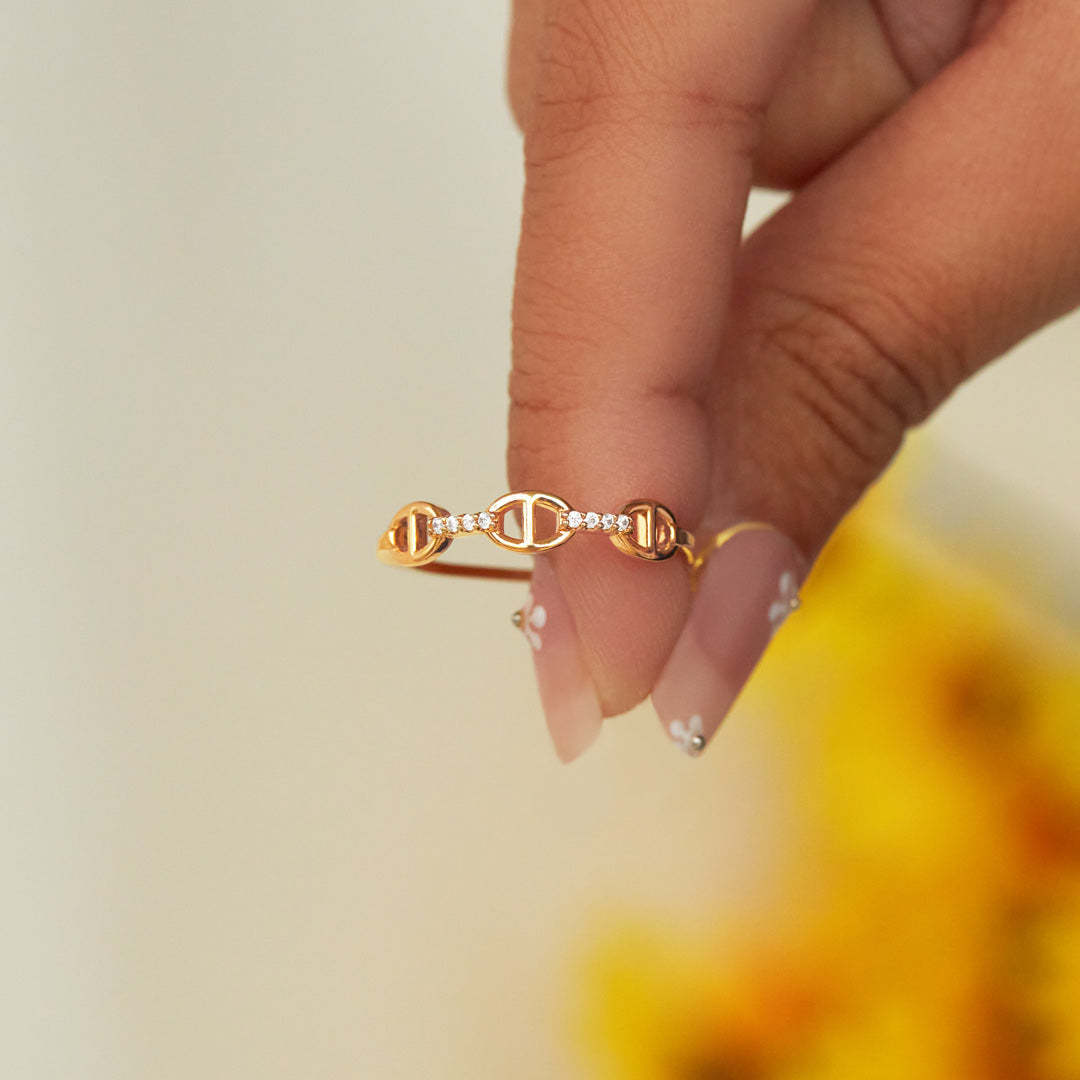 Forever Linked Together Chain Link Ring-belovejewel.com