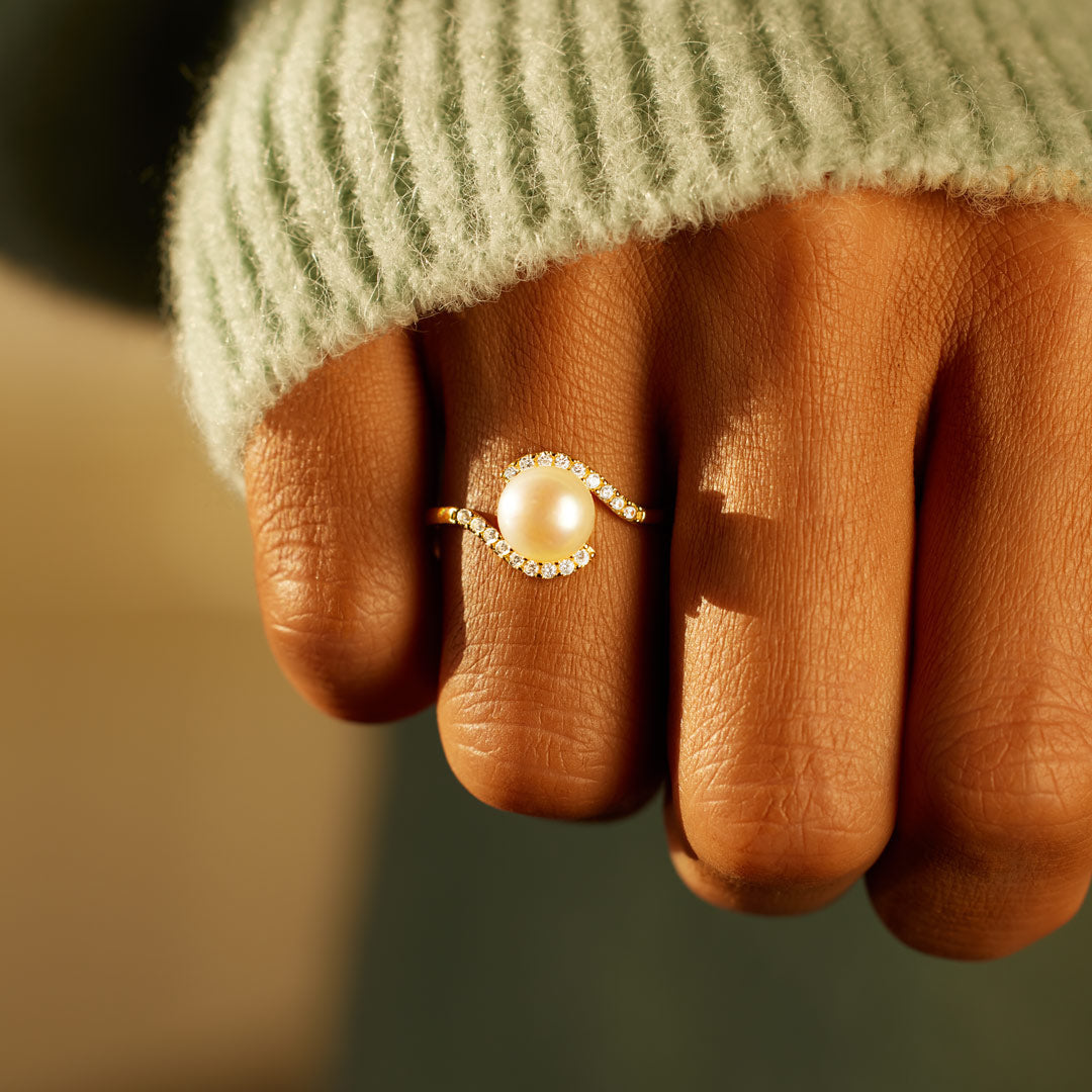 You're The Best Thing To Ever Happen To Me Pearl Wrapped Ring-belovejewel.com