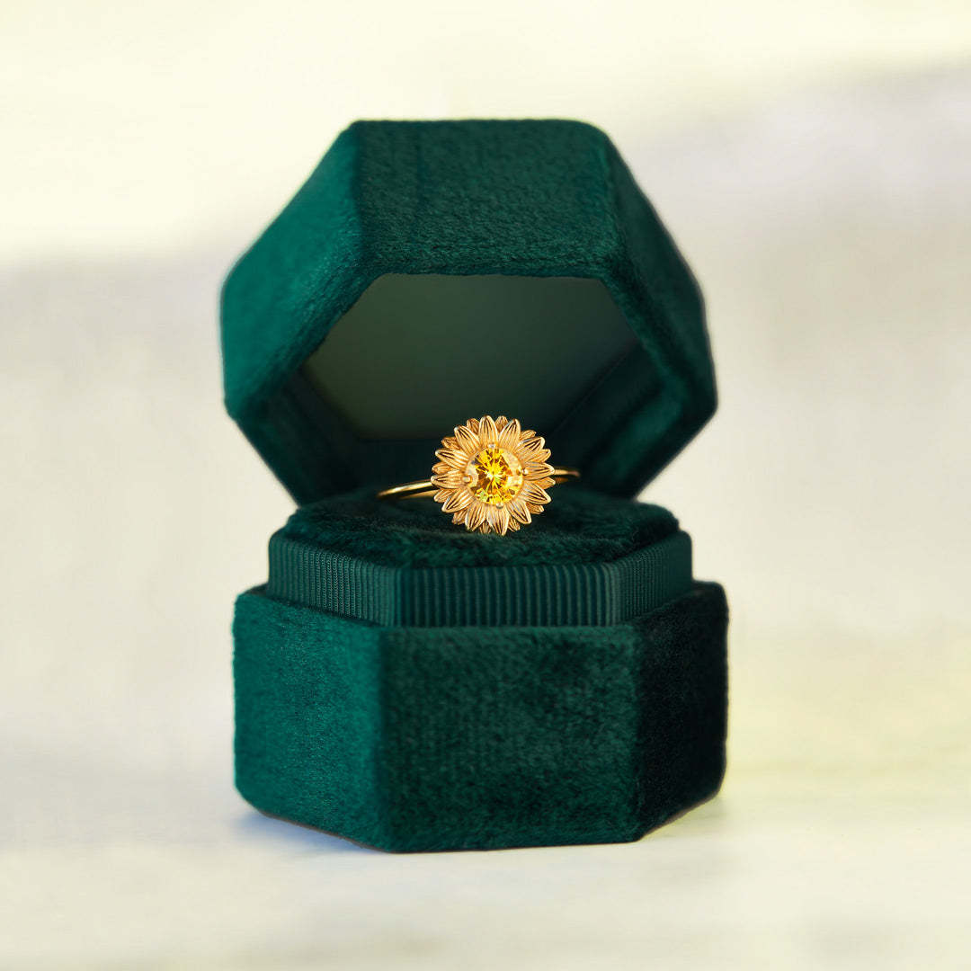 I Would Change The World For You Sunflower Ring-belovejewel.com