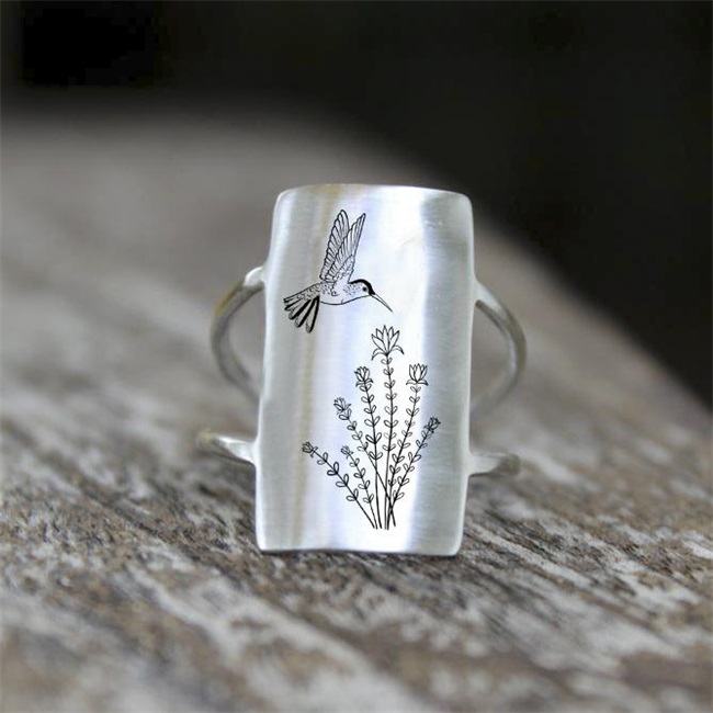 🌊Summer Hot Sale✨-S925 Sterling Silver Hummingbird Ring - Gift For Animal Lover🐦-belovejewel.com