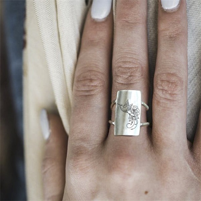 🌊Summer Hot Sale✨-S925 Sterling Silver Hummingbird Ring - Gift For Animal Lover🐦-belovejewel.com