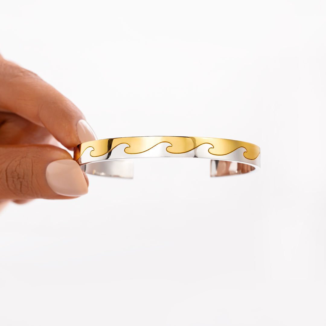 My Badass Girl Gang Waves Minimalist Bangle-belovejewel.com