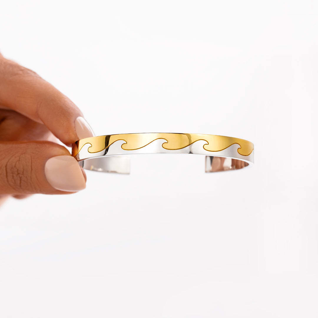 My Badass Girl Gang Waves Minimalist Bangle-belovejewel.com