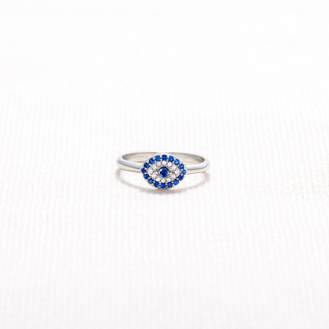 You're Always Protected Evil Eye Ring-belovejewel.com