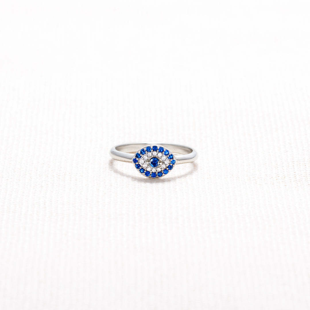 You're Always Protected Evil Eye Ring-belovejewel.com