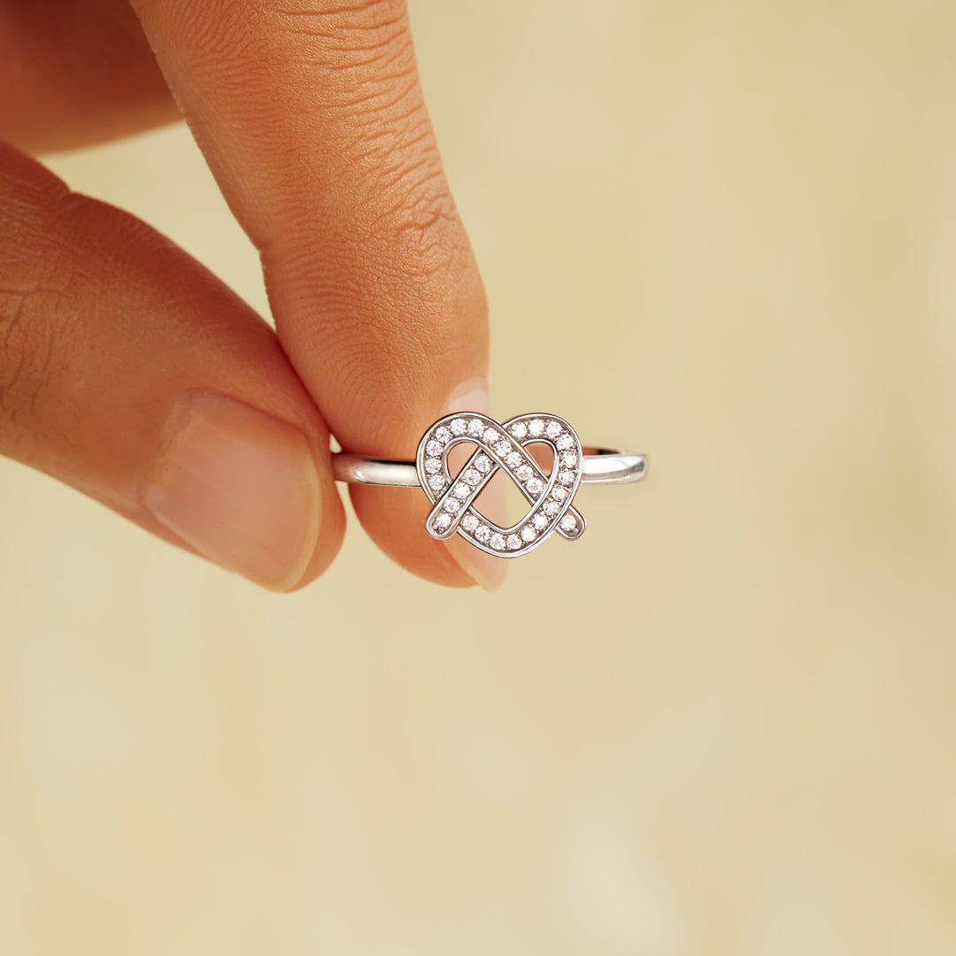 Live Every Day Like It's Pretzel Day Heart Ring-belovejewel.com