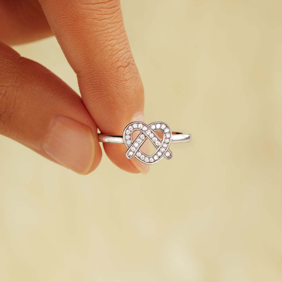 Live Every Day Like It's Pretzel Day Heart Ring-belovejewel.com