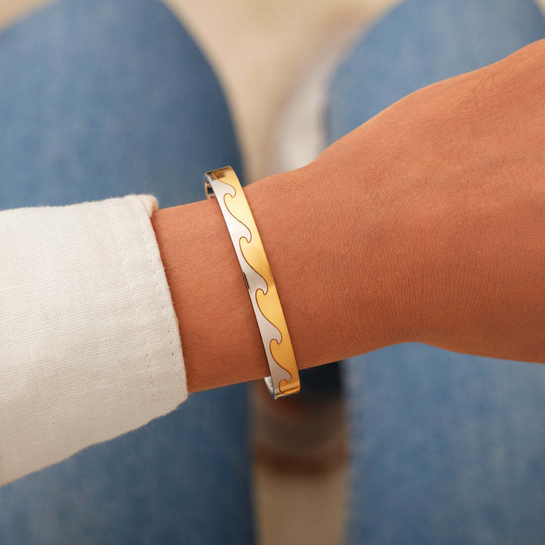 My Badass Girl Gang Waves Minimalist Bangle-belovejewel.com