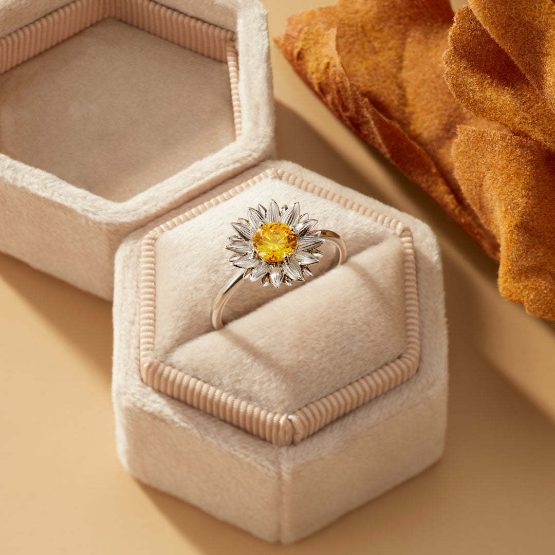 I Would Change The World For My Granddaughter Sunflower Ring-belovejewel.com