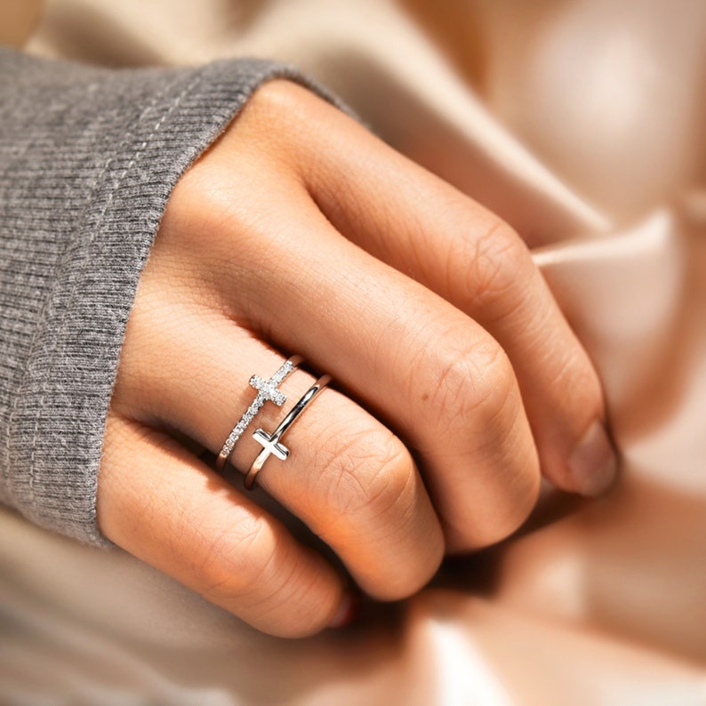 To My Daughter Pray Through It Double Cross Ring-belovejewel.com