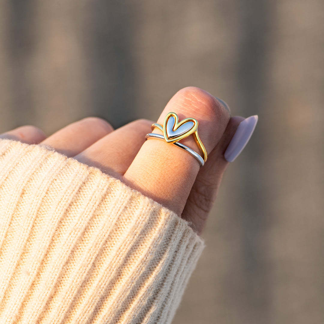 Self Love Layered Heart Ring-belovejewel.com