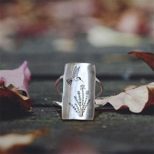 🌊Summer Hot Sale✨-S925 Sterling Silver Hummingbird Ring - Gift For Animal Lover🐦-belovejewel.com