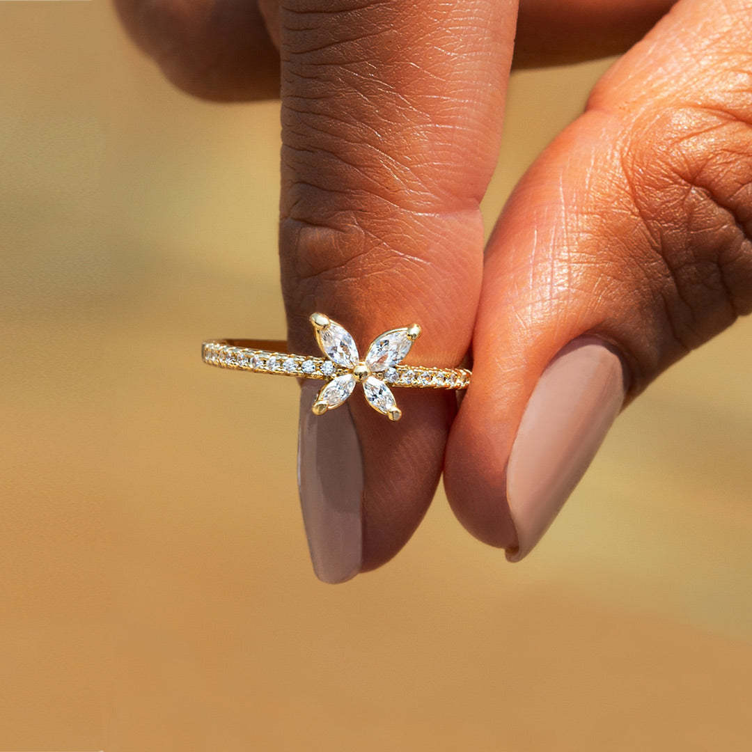 With Brave Wings She Flies Butterfly Ring-belovejewel.com