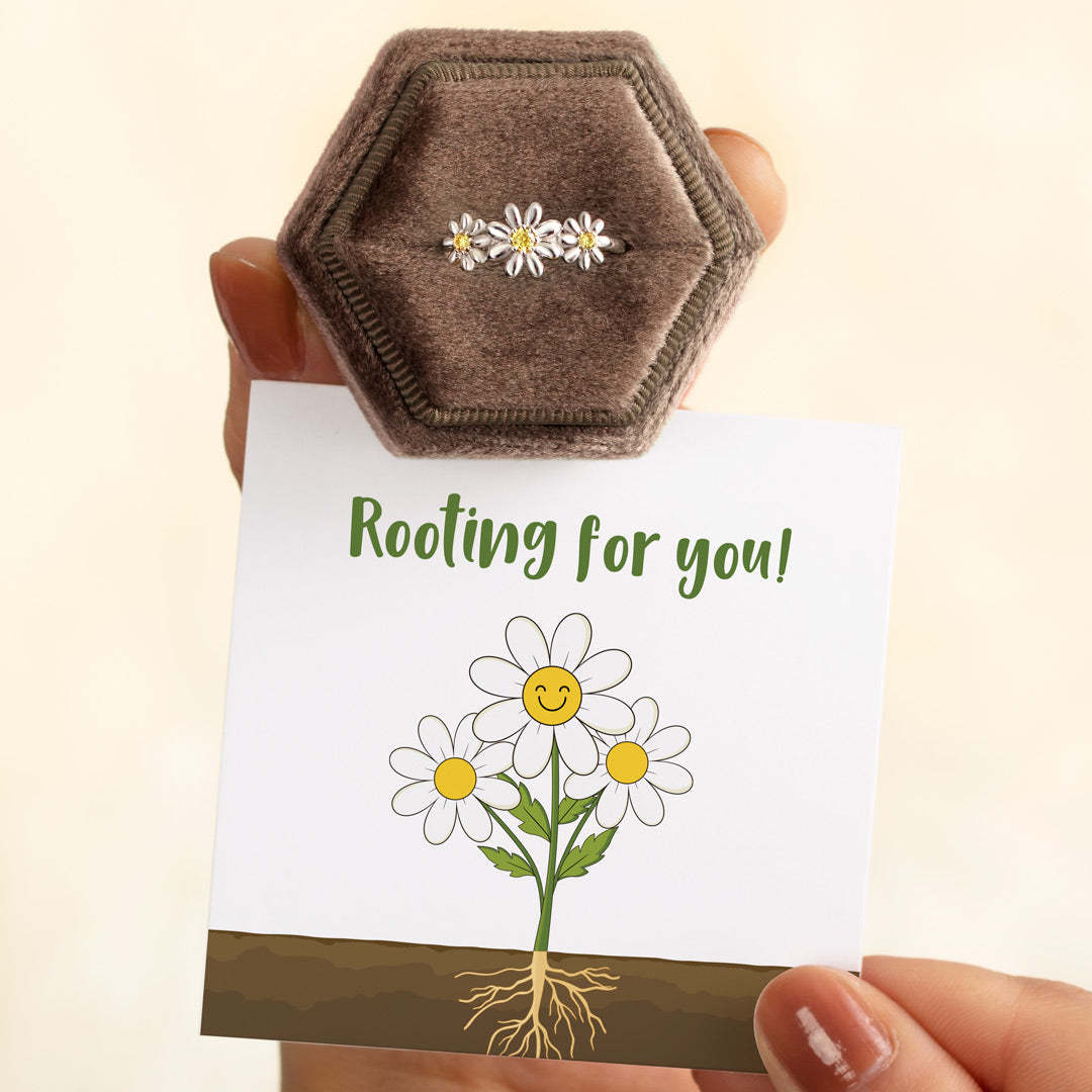 Rooting For You Three Flower Ring-belovejewel.com