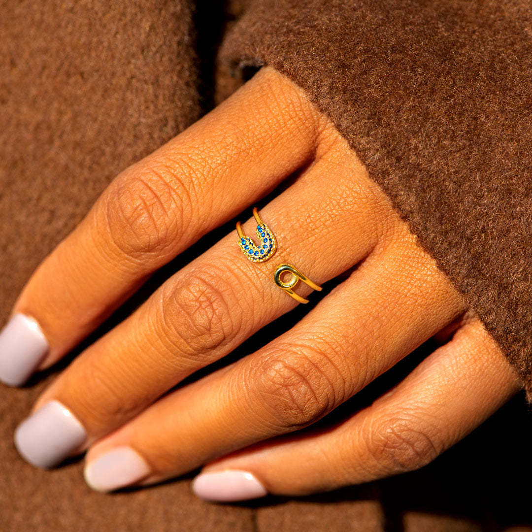 Be Safe Stay Strong Safety Pin Ring-belovejewel.com