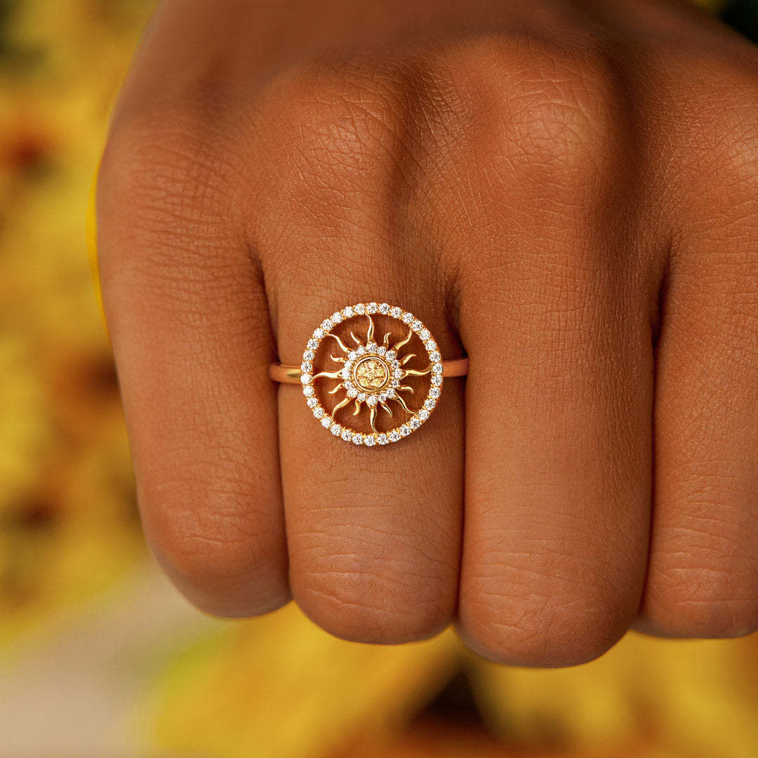 The Sun Will Rise Sunshine Ring-belovejewel.com