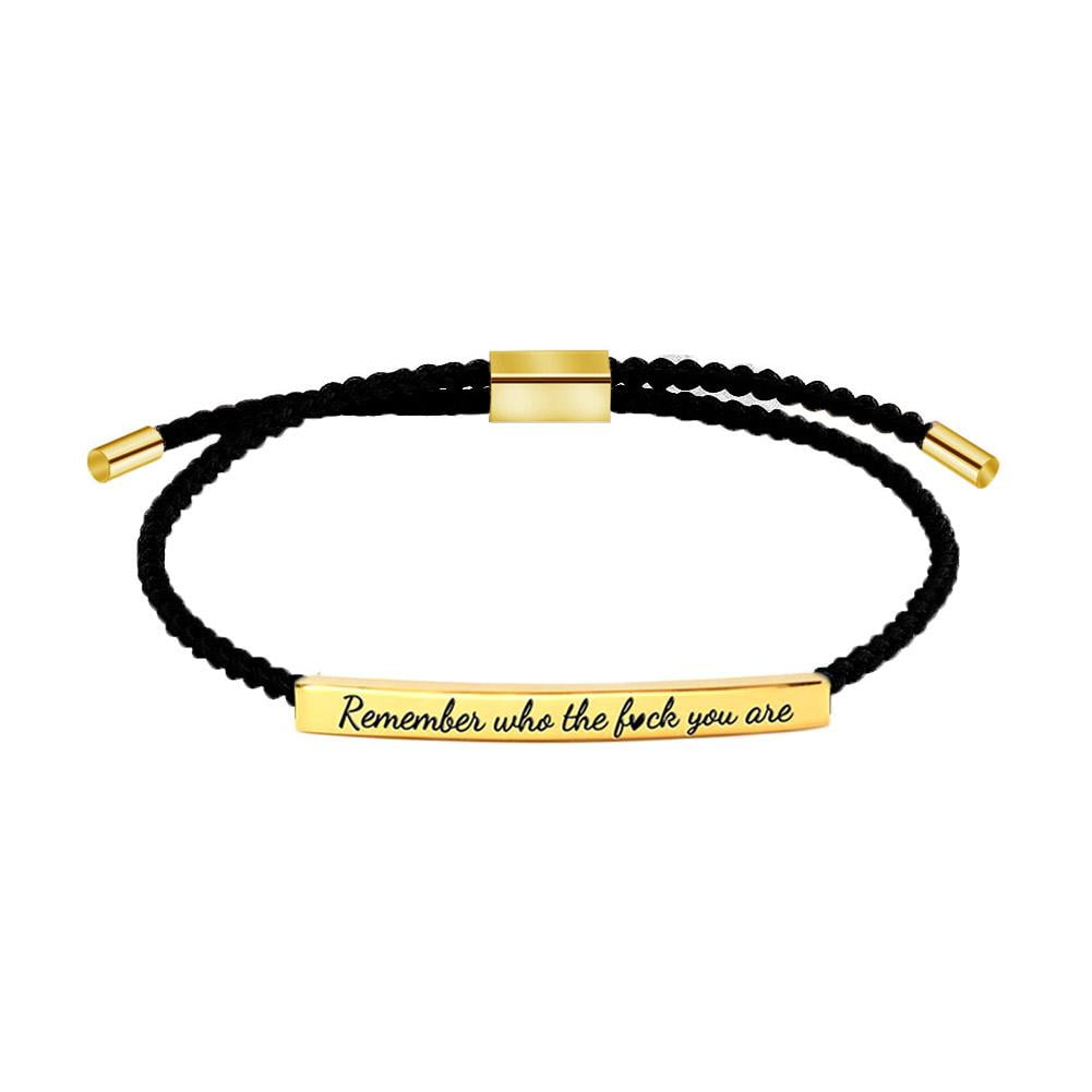 Remember Who The Fu*k You Are Motivational Tube Bracelet