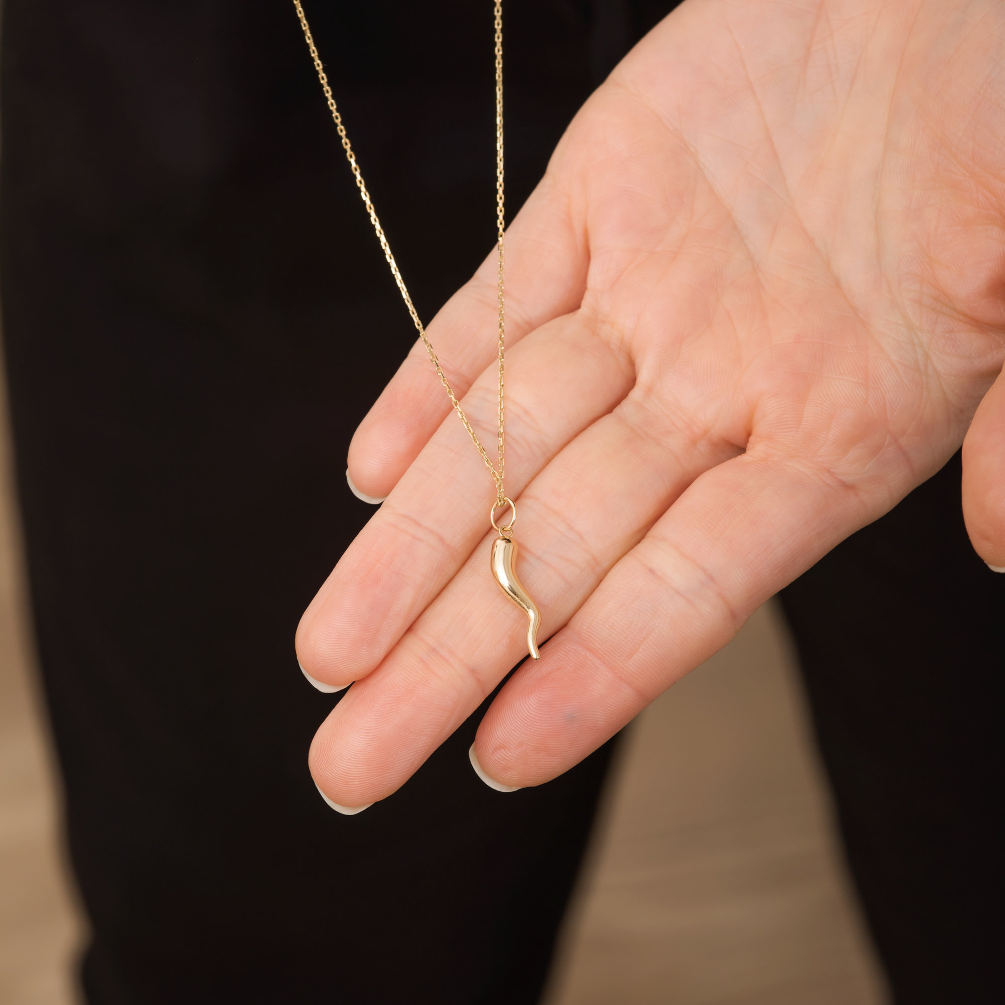 Italian Horn Unisex Necklace- Protection Abundance Fertility Good Fortune