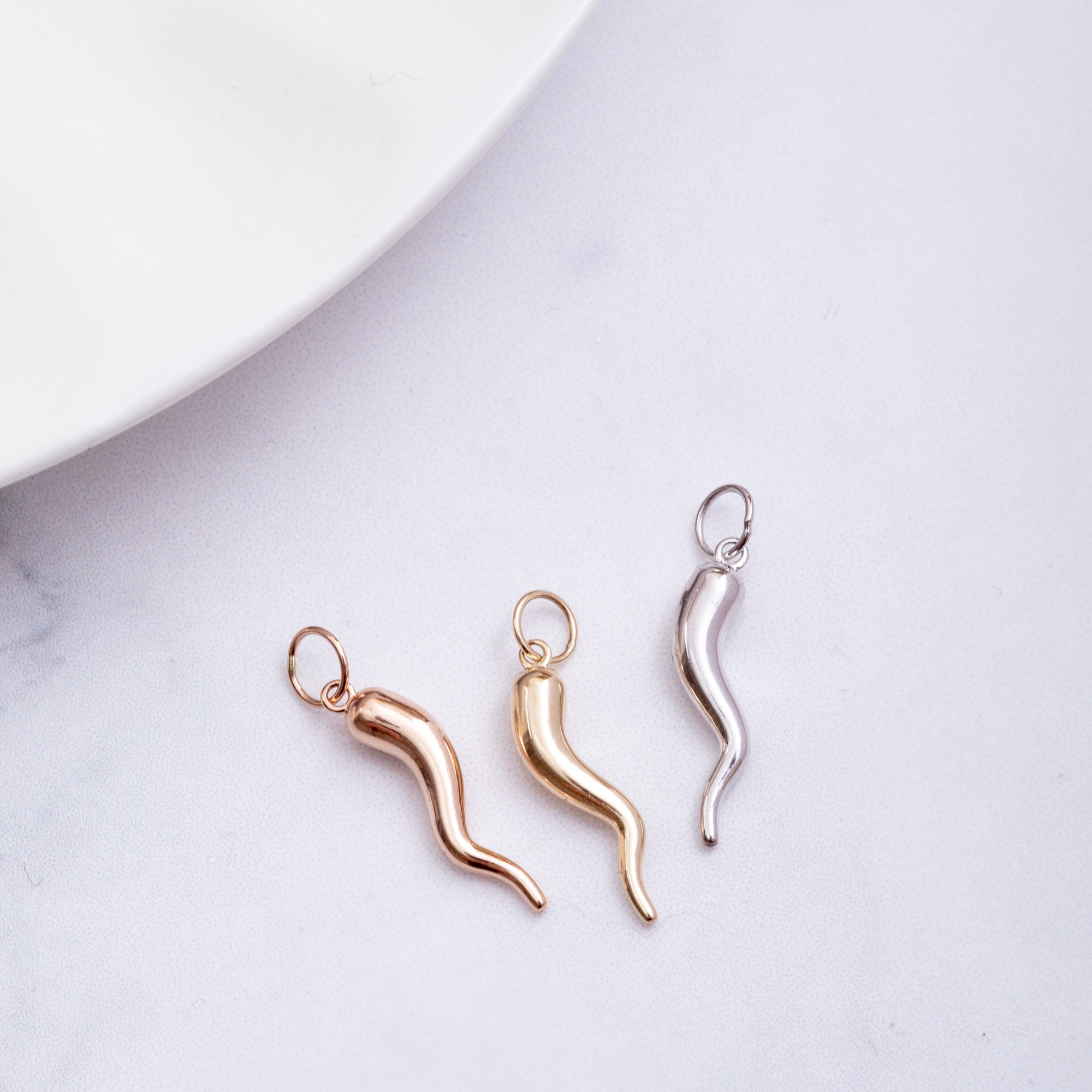 Italian Horn Unisex Necklace- Protection Abundance Fertility Good Fortune