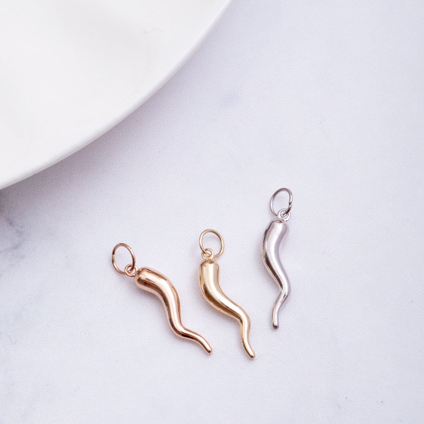 Italian Horn Unisex Necklace- Protection Abundance Fertility Good Fortune