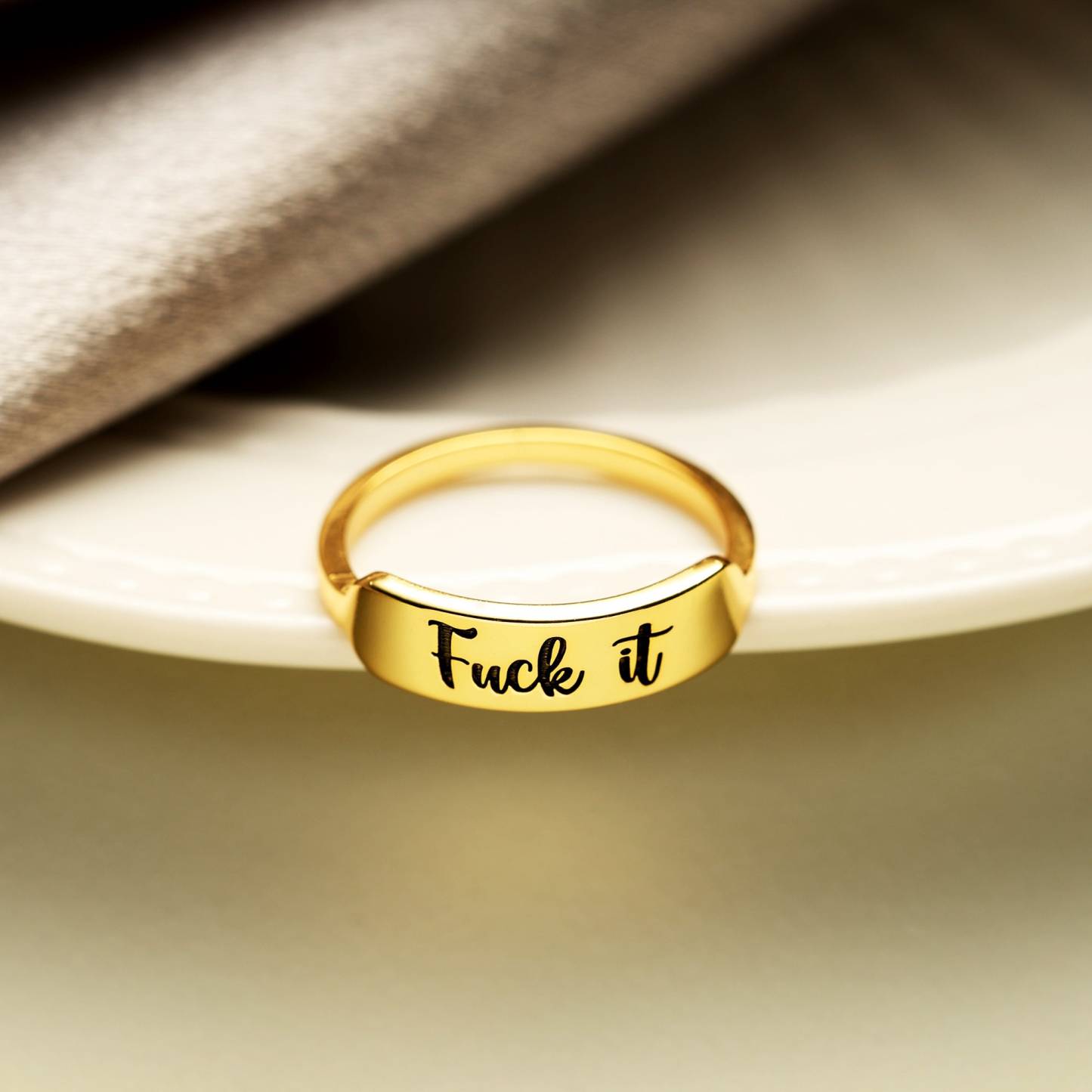 Fuck It Circle Ring: Boldly Express Yourself