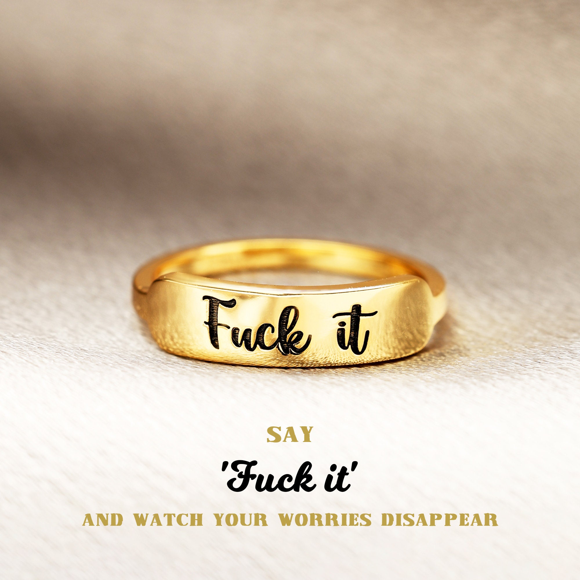 Fuck It Circle Ring: Boldly Express Yourself