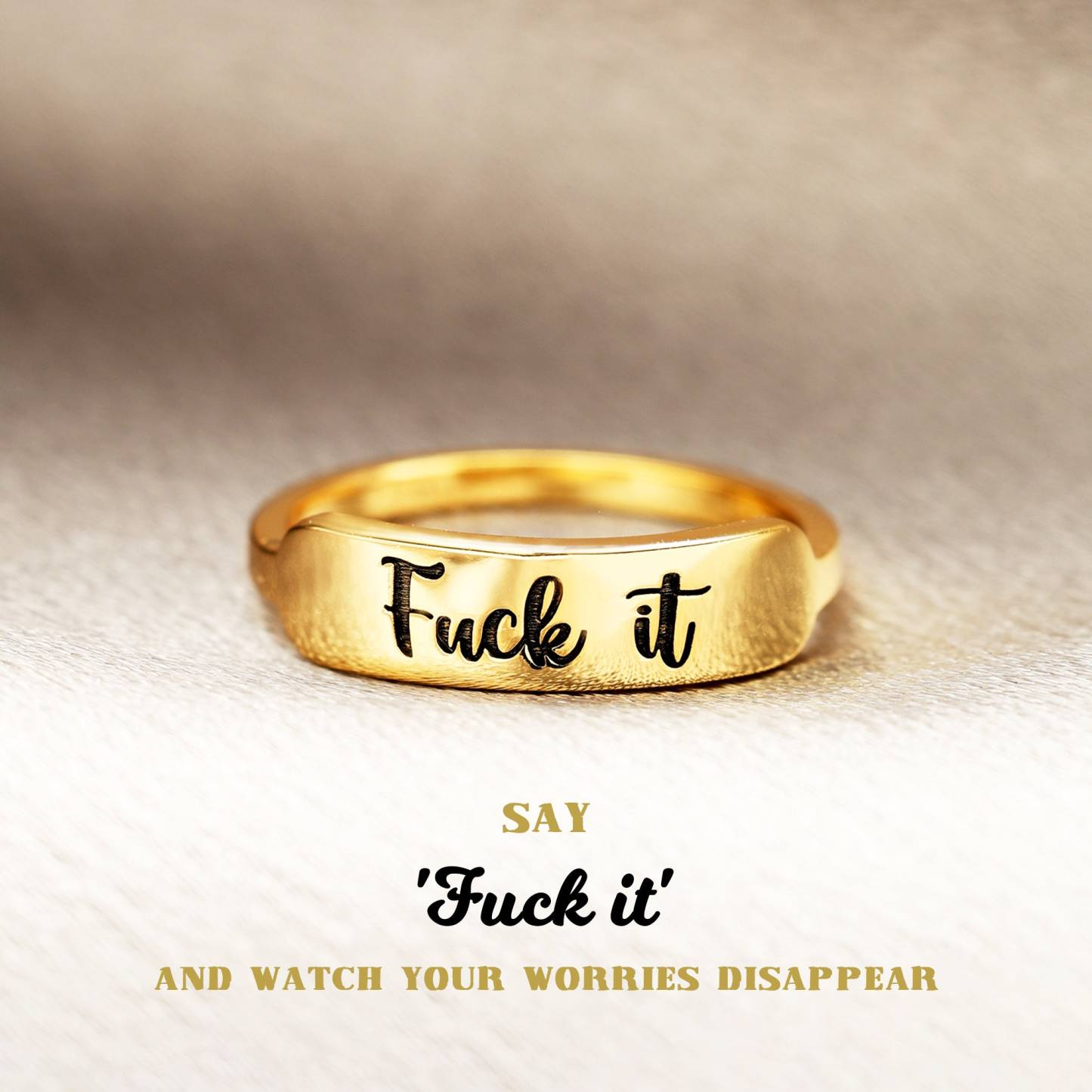 Fuck It Circle Ring: Boldly Express Yourself