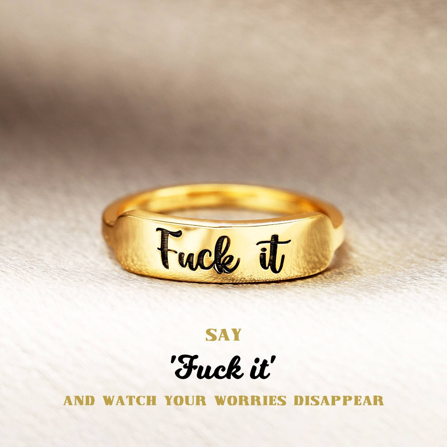 Fuck It Circle Ring: Boldly Express Yourself