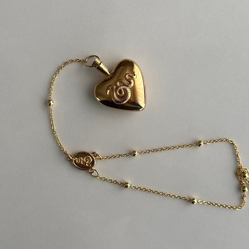 LDR Rosary Heart Necklace for Women - Fashion Accessory gold necklace perfect gift unique gift necklace gift peach heart