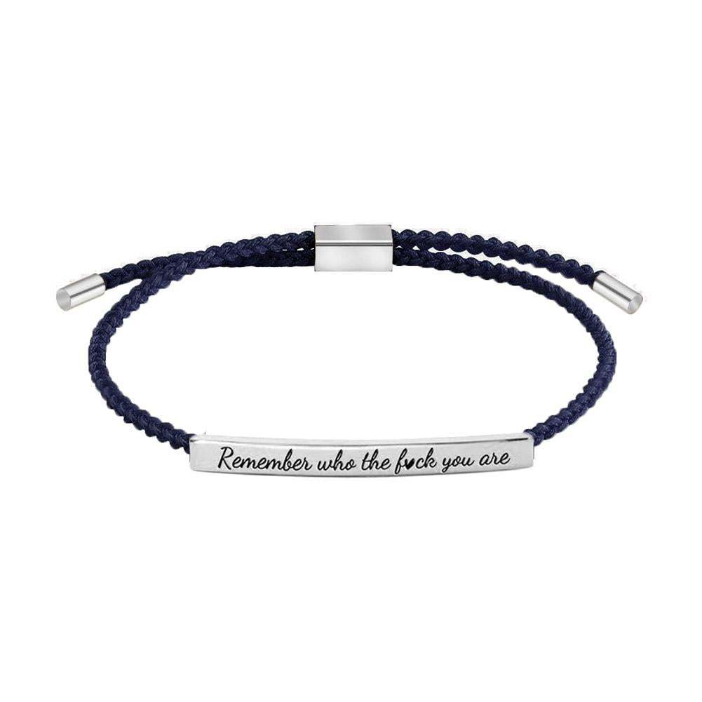Remember Who The Fu*k You Are Motivational Tube Bracelet