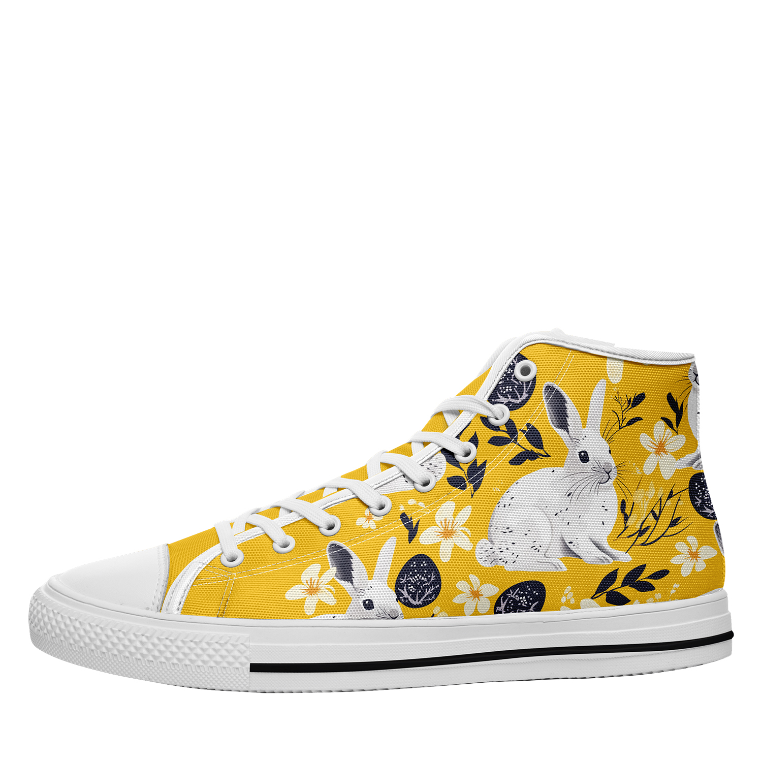 Casual printed versatile breathable high-top canvas shoes fashion trend breathable non-slip shoes for men Easter elements