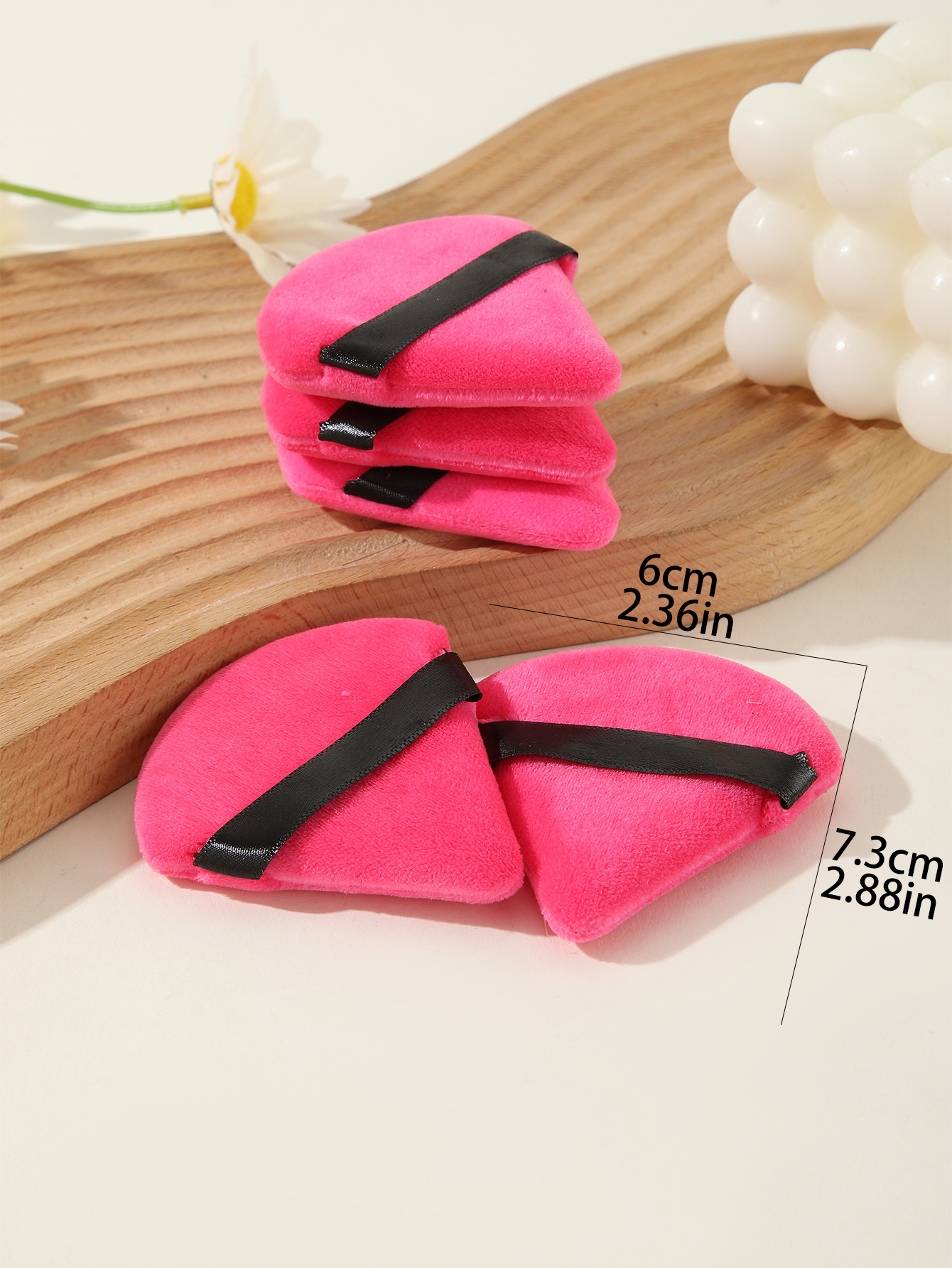 Red Triangle Fan Puff 5pcs