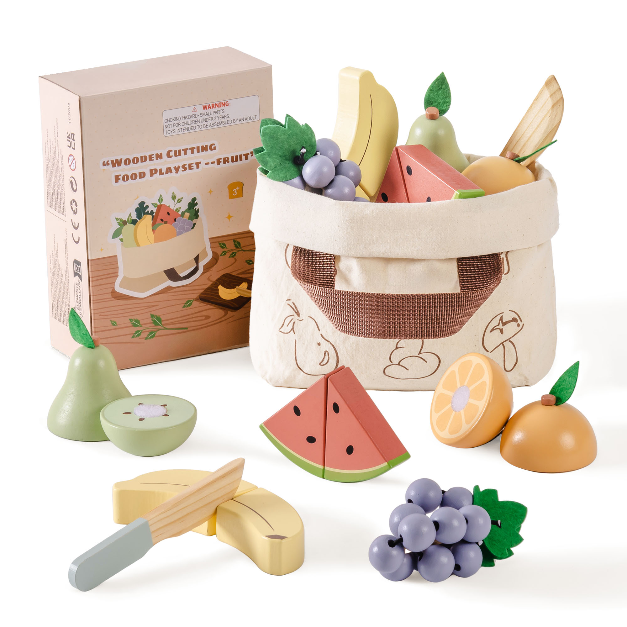 ROBUD Wooden Food Playset - Fruit