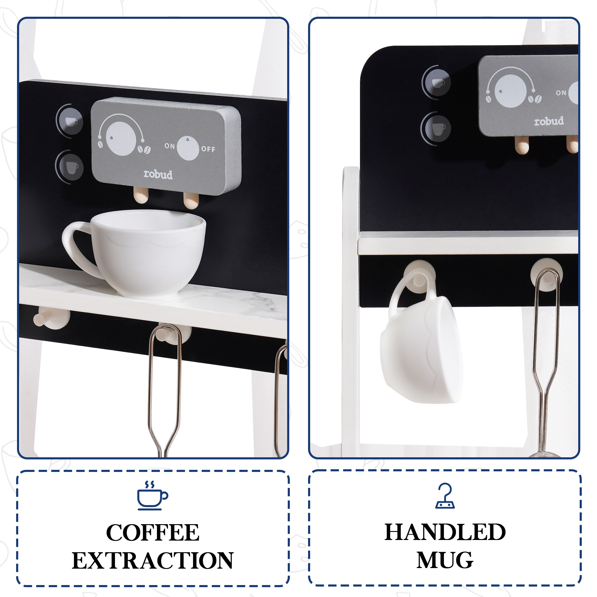 ROBUD Wooden Kitchen Playset - Obsidian