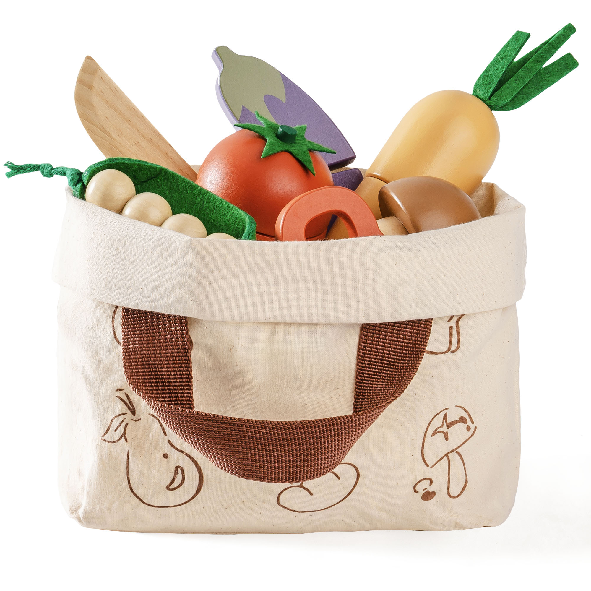 ROBUD Wooden Childs Play Food Set - Vegetables