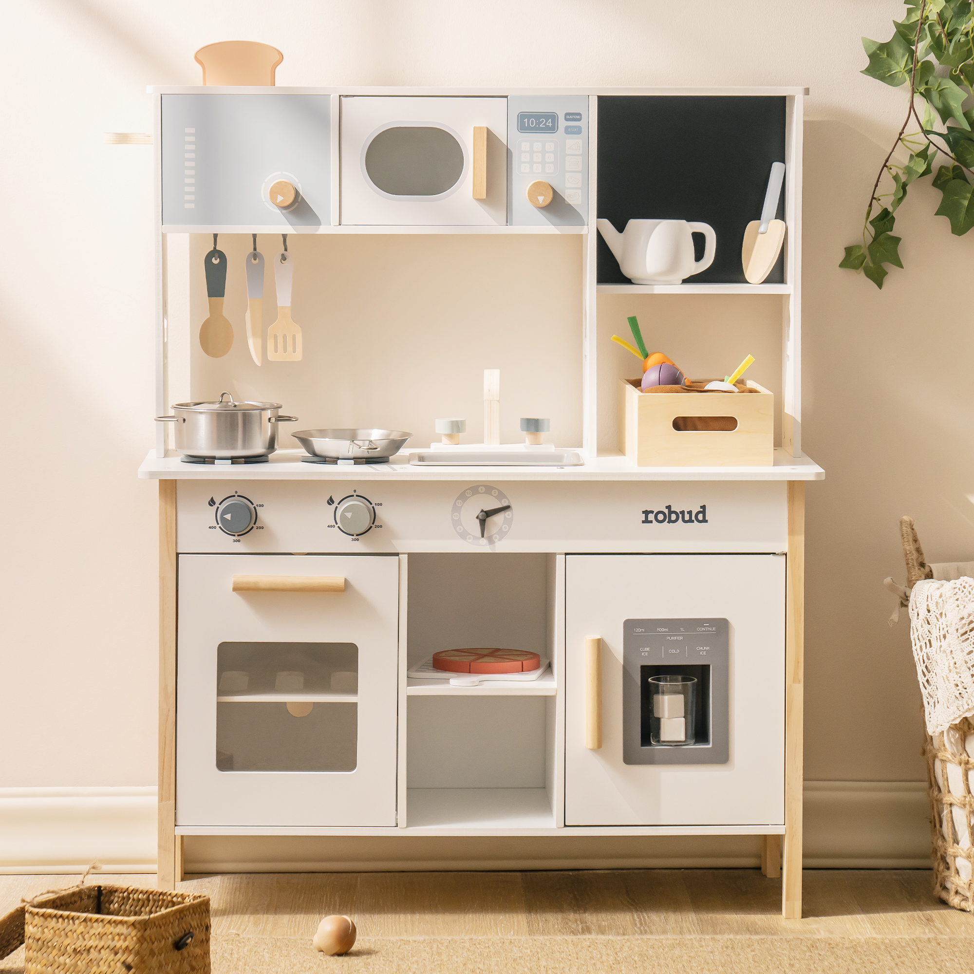 ROBUD Wooden Kids Play Kitchen Set  - Planting
