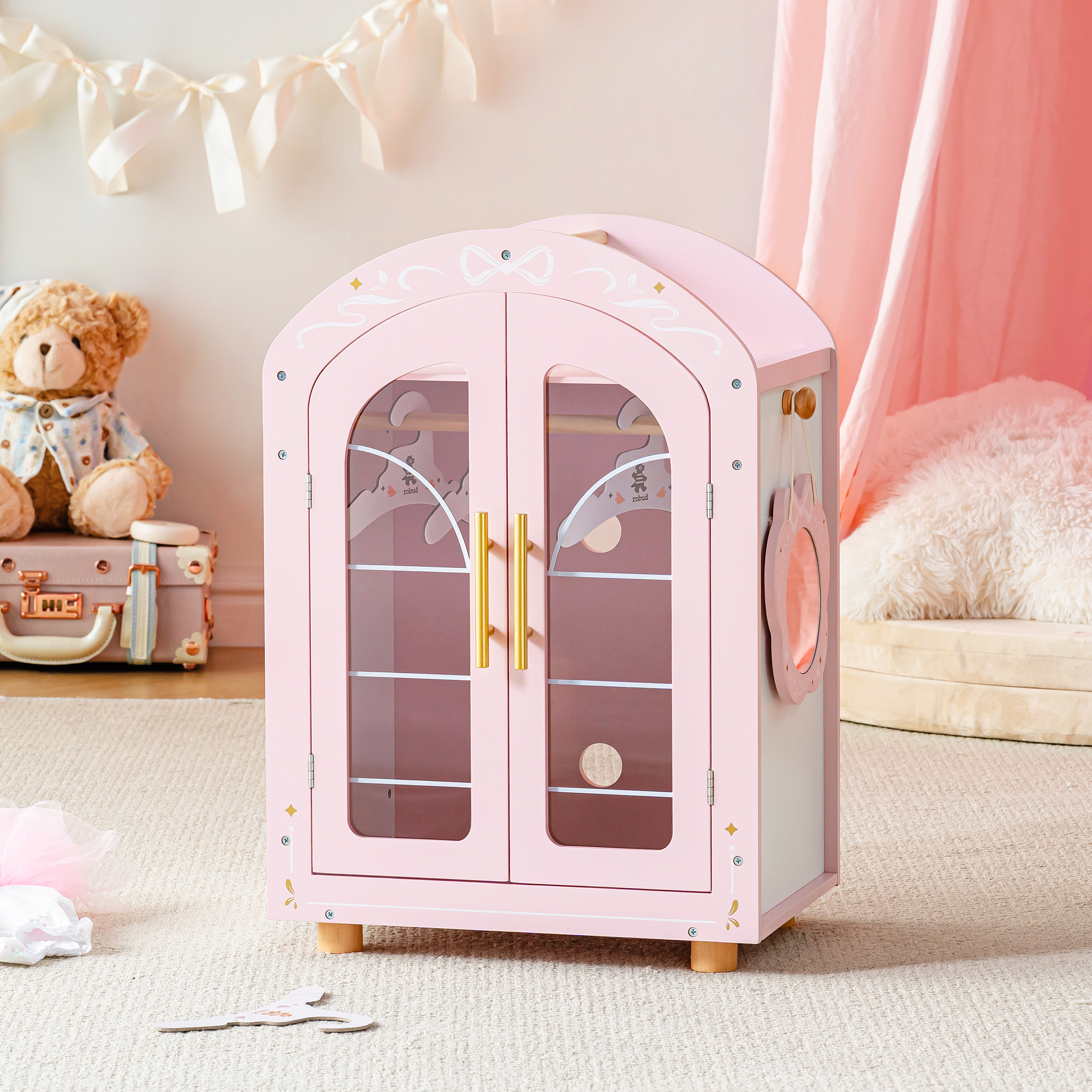 ROBUD Wooden Doll Furniture - Wardrobe
