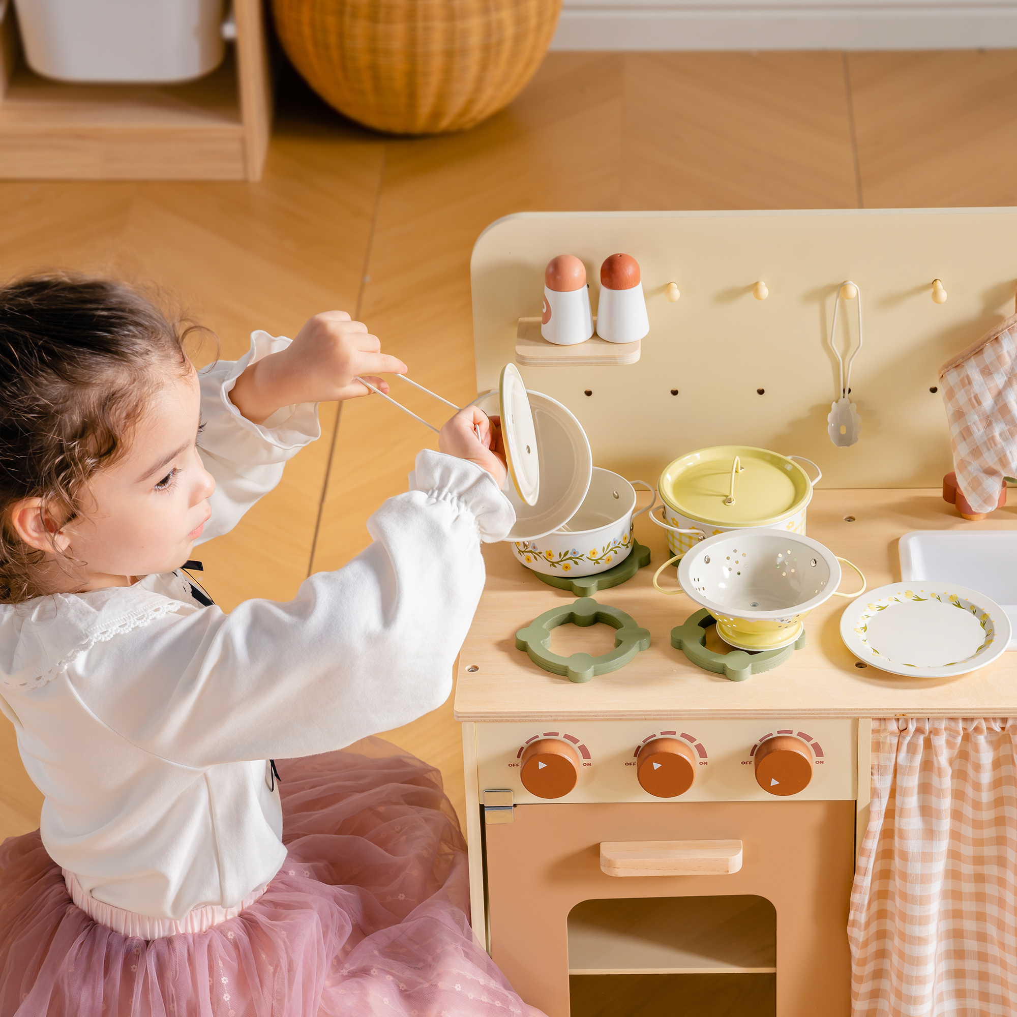 ROBUD Tinplate Pretend Cooking Utensils